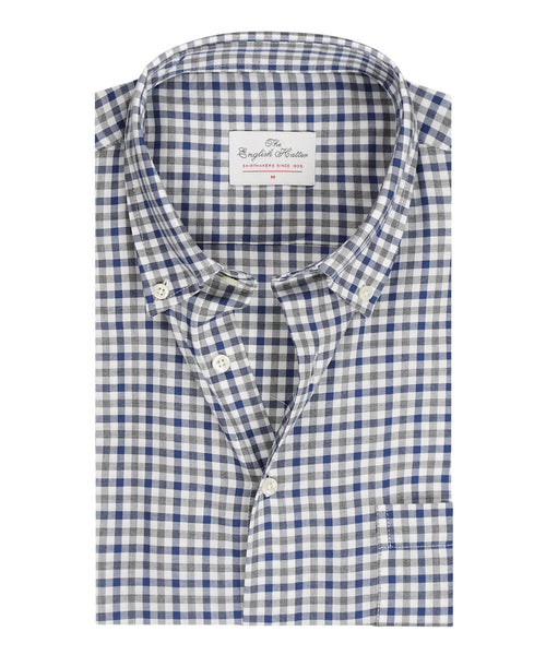 Katoenen Overhemd Button Down Regular Fit | Blauw
