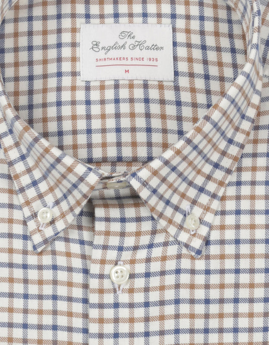 Shirt Button Down | Navy Bruin Ruit