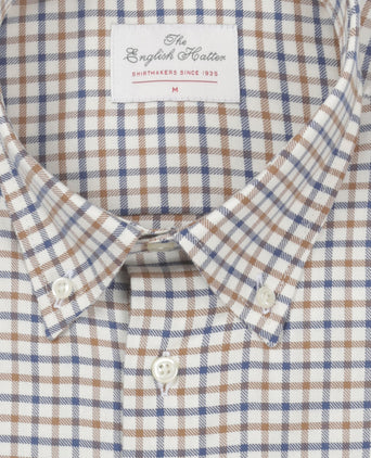 Katoenen Overhemd Button Down Regular Fit | Bruin