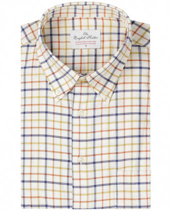 Katoenen Overhemd Button Down Regular Fit | Bruin