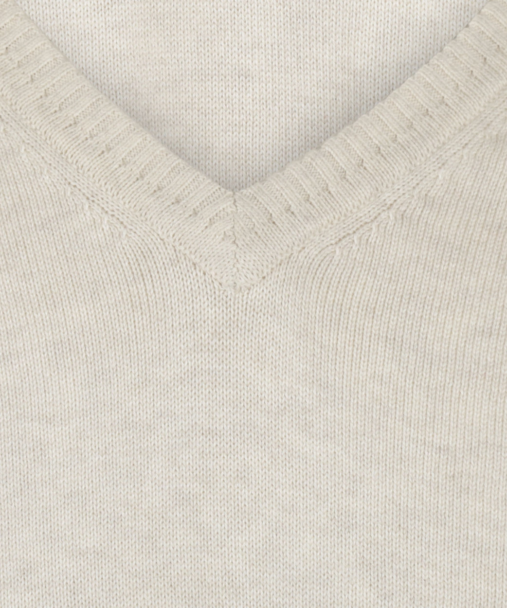 Baumwollpullover mit V-Ausschnitt | Braun