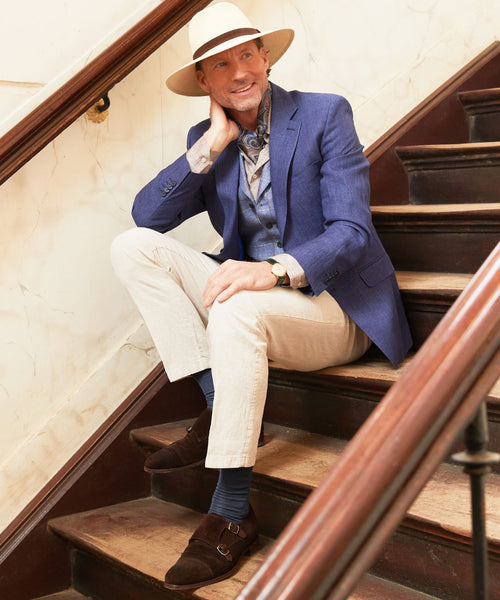 Linnen Colbert | Blauw