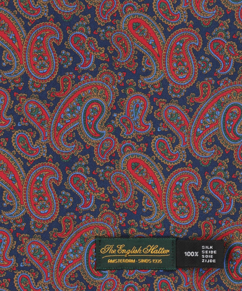 Zijden sjaal met wollen tegenvoering | Blauw