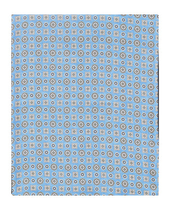 Zijden sjaal met wollen tegenvoering | Blauw