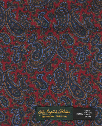 Zijden sjaal met wollen tegenvoering | Rood