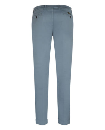 Pantalon Boston Bandplooi en Omslag | Blauw