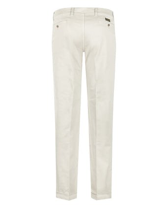 Pantalon Boston Bandplooi en Omslag | Bruin