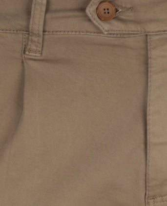 Pantalon Boston Bandplooi en Omslag | Bruin