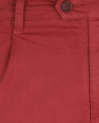 Pantalon Boston Bandplooi en Omslag | Rood