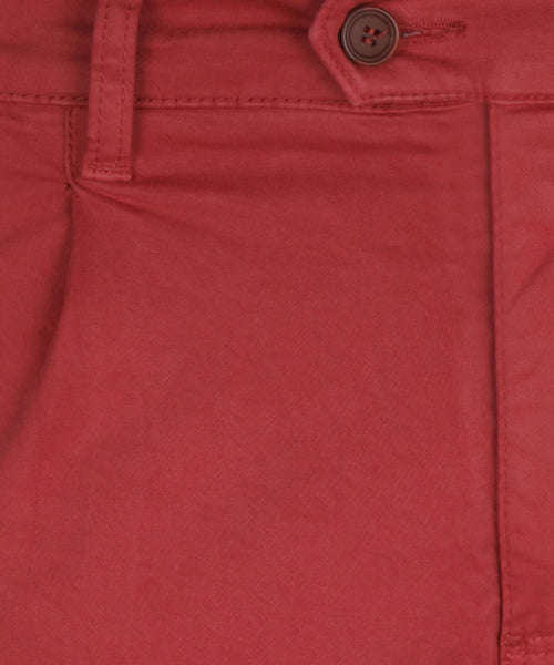 Pantalon Boston Bandplooi en Omslag | Rood