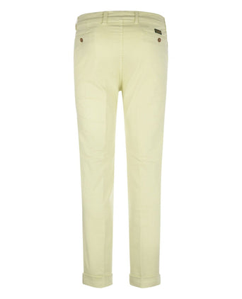 Pantalon Boston Bandplooi en Omslag | Geel