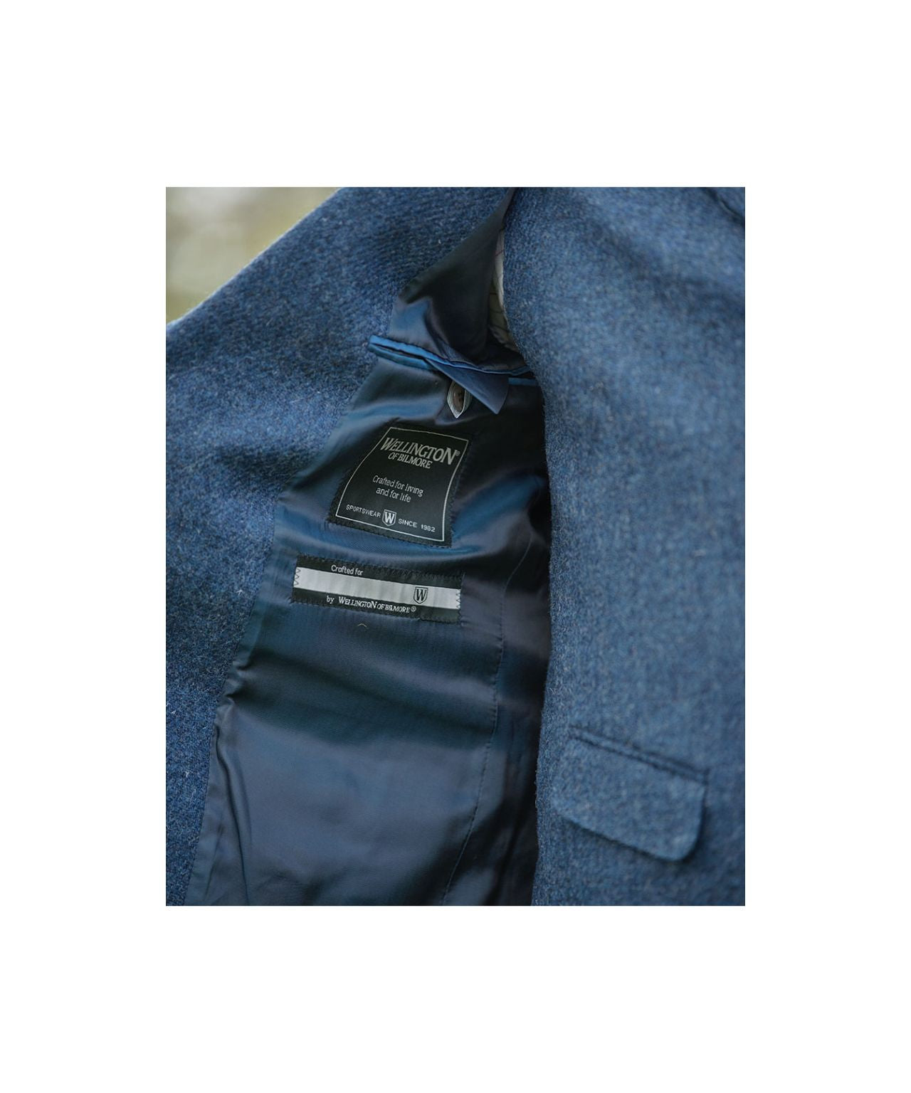Harris Tweed Colbert | Blauw melange