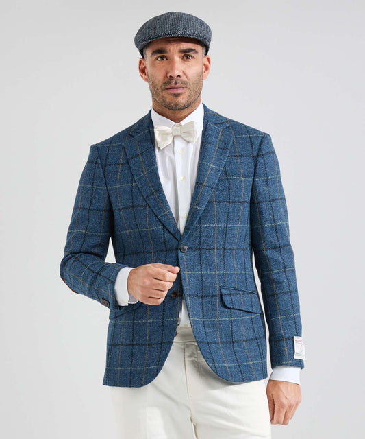 Colbert Harris Tweed | Blauw melange ruit
