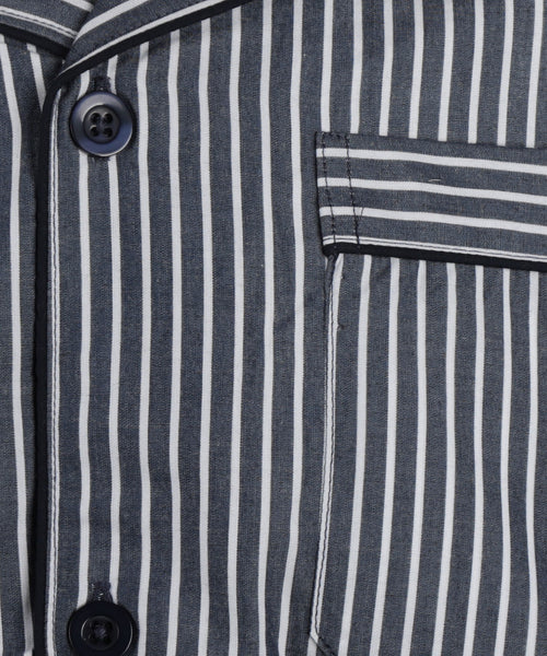 Pyjama set klassiek gestreept | Blauw