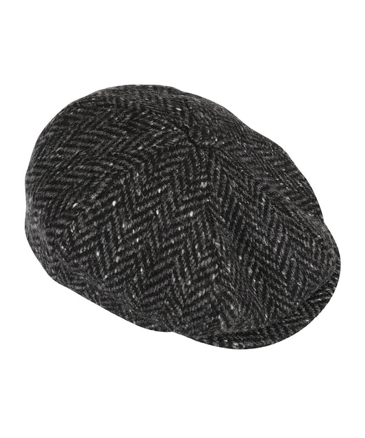 Ballon Tweed Cap | Zwart Tweed