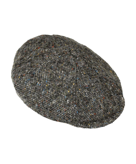 Ballon Tweed Cap | Groen Zwart Tweed