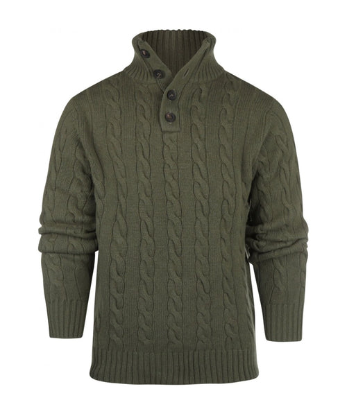 Pullover polo cashmere merino wol | Groen