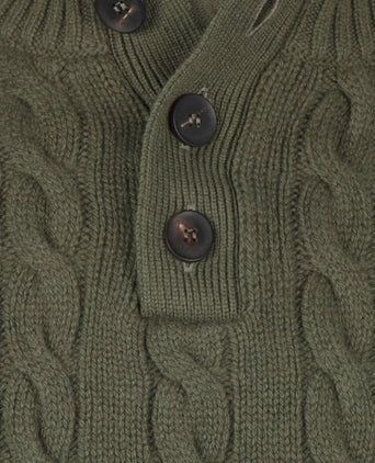 Pullover polo cashmere merino wol | Groen