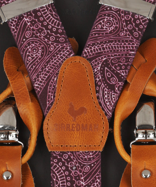 Strik/bretel combi met clips en patten | Rood