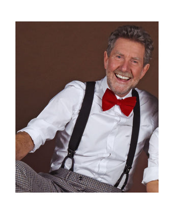 Luxe leren bretels met clips en patten | Zwart