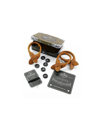 Luxe leren bretels met clips en patten | Wit