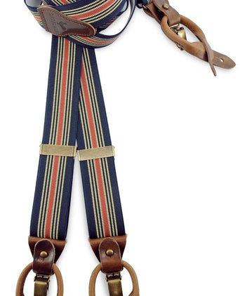 Bretel en strik combi met clips en patten | Blauw