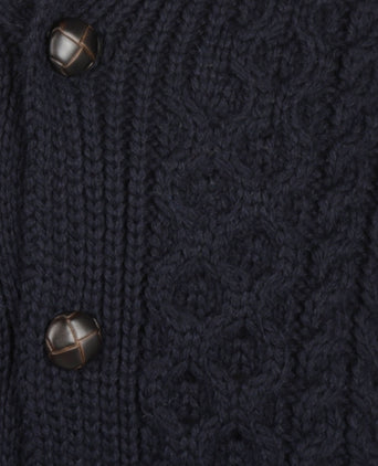 Knoop Kabelvest uit Ierland | Navy Blauw