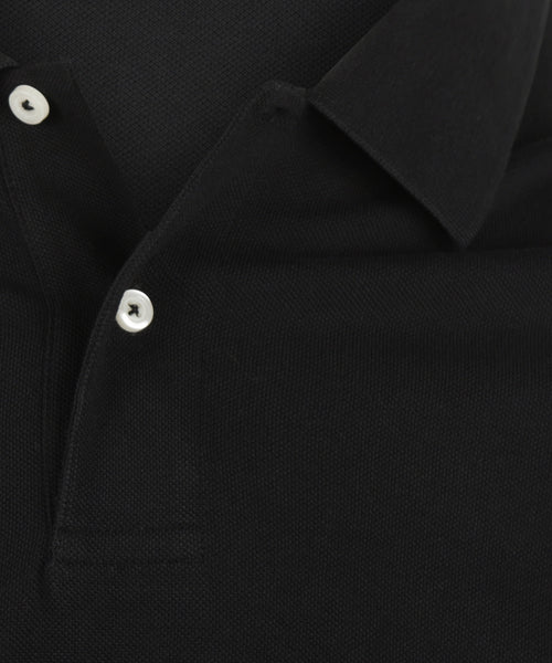 Polo piqué korte mouw | Zwart