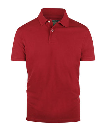 Polo piqué korte mouw | Bordeaux Rood