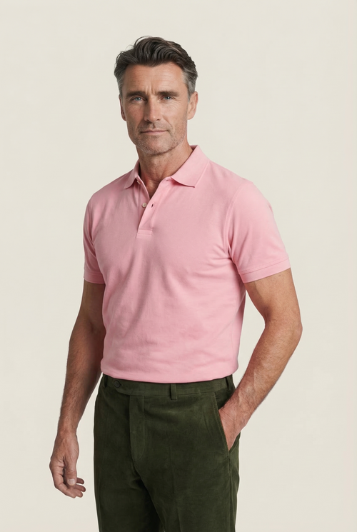 Polo piqué korte mouw | Roze
