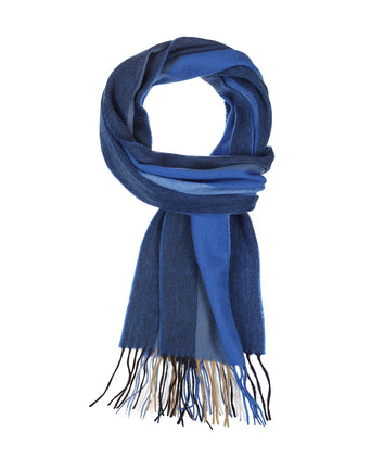 Sjaal Wol en Cashmere 30X190 | Blauw