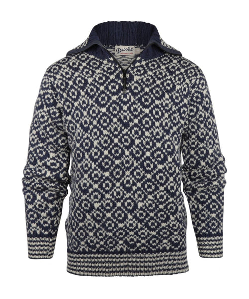 Trui Svalbard hoge rits | Navy Blauw