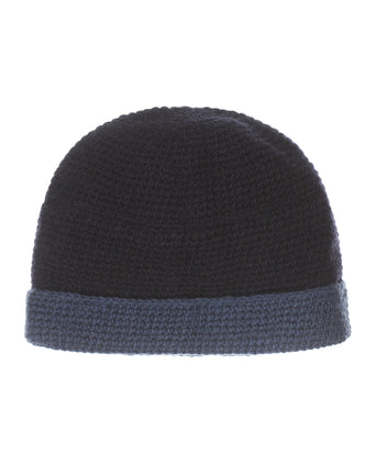 Muts Wol Fleece Lining | Navy Blauw