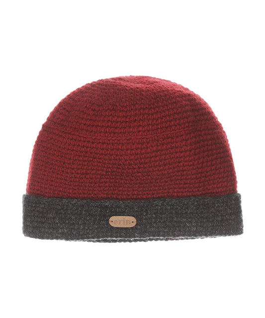Muts Wol Fleece Lining | Rood Charcoal