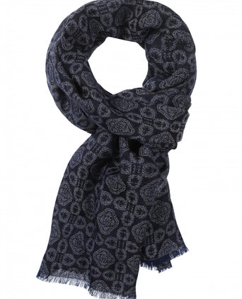 Sjaal Wol 60X190 | Blauw