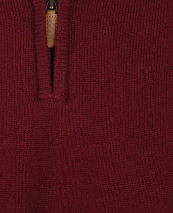 Pullover rits | Bordeaux Rood