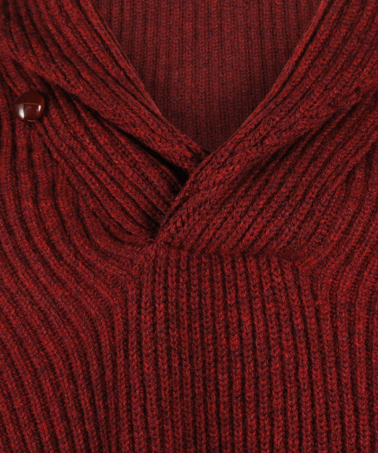 William Lockie Pullover mit Schalkragen | Roter Samt