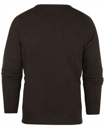 WL Ronde Hals Ruit Pullover | Bruin