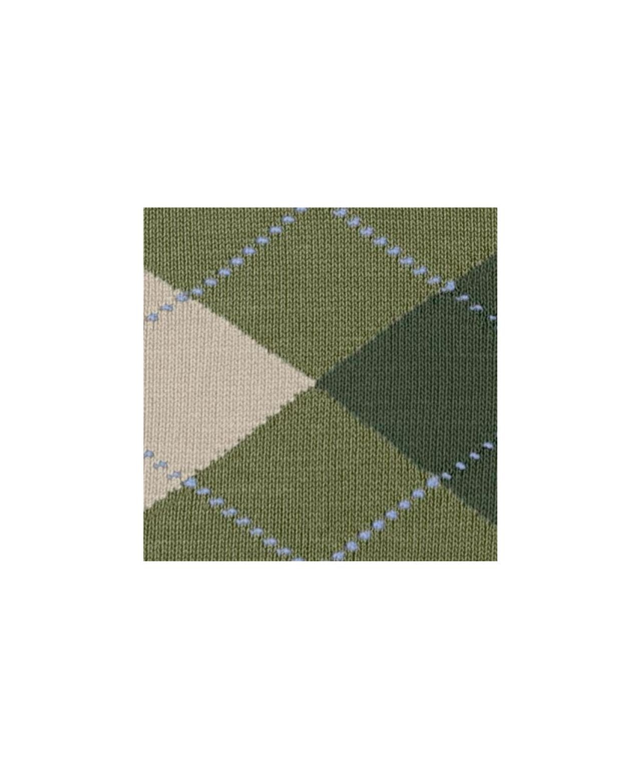 Sok Manchester Kort | Olive/Beige diamond check