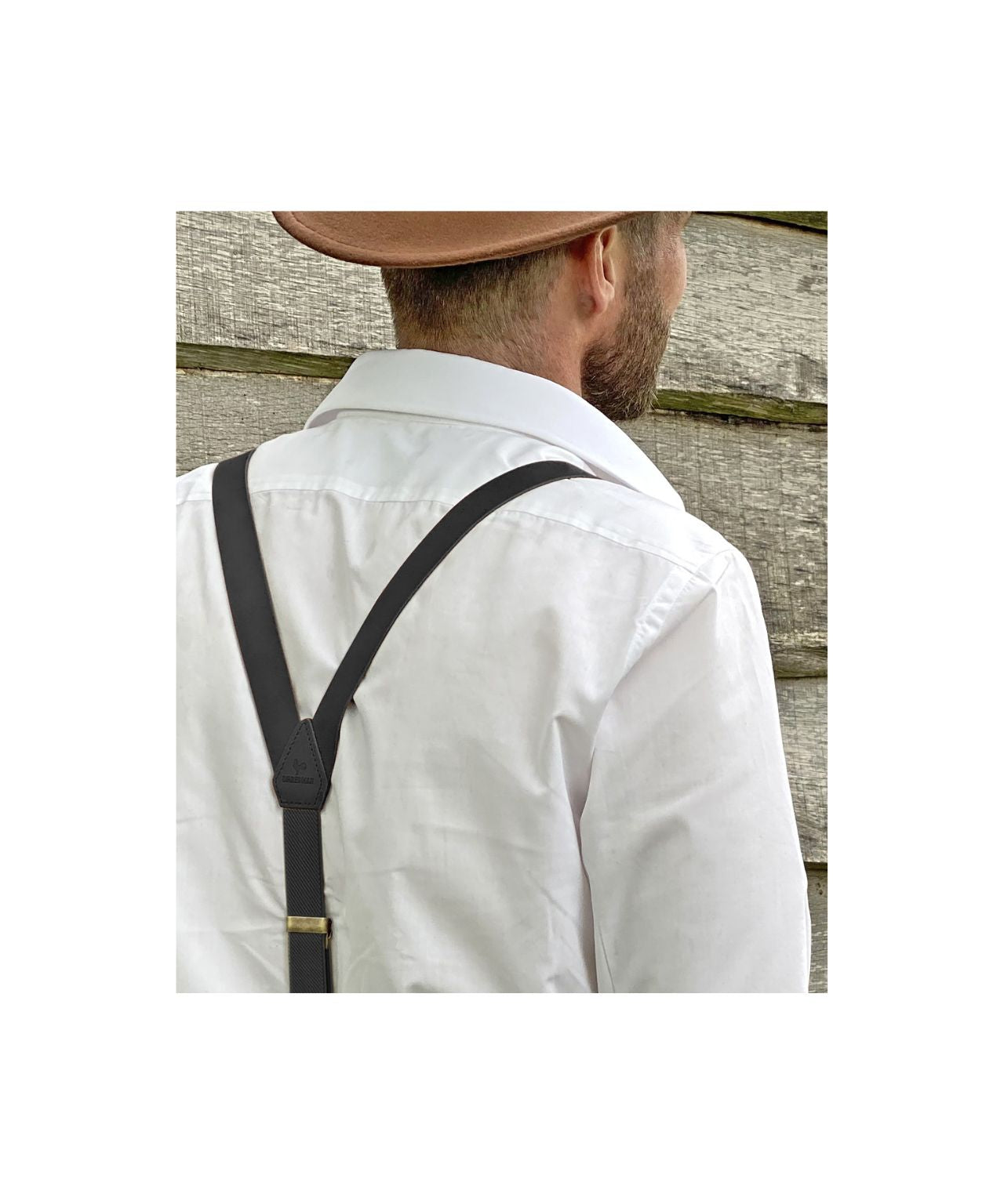 Leren Bretels 2 in 1 | Zwart