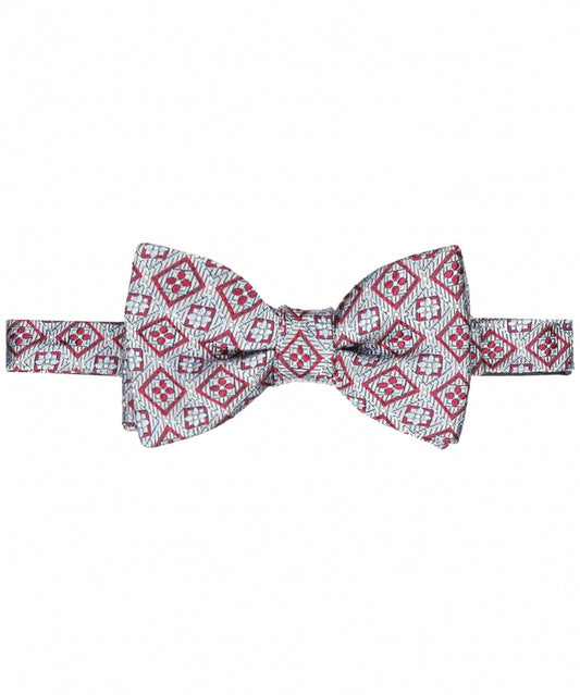Strik zijde | Licht Blauw Rood Print
