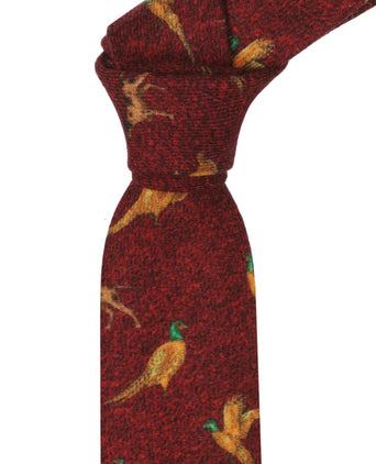 Wollen stropdas | Rood