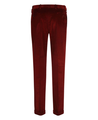 Corduroy Pantalon Brede Rib | Bordeaux Rood