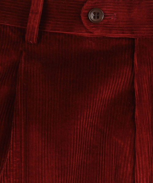 Corduroy Pantalon Brede Rib | Bordeaux Rood