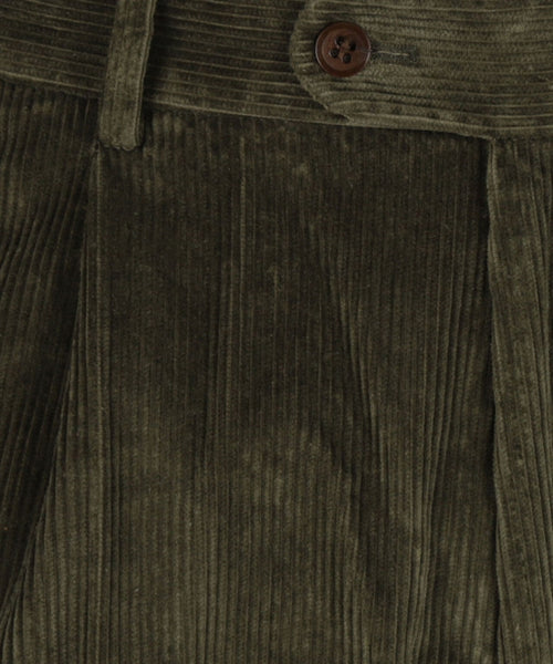 Corduroy Pantalon Brede Rib | Groen