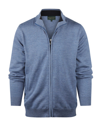 Merino Ritsvest | Bleu Mix