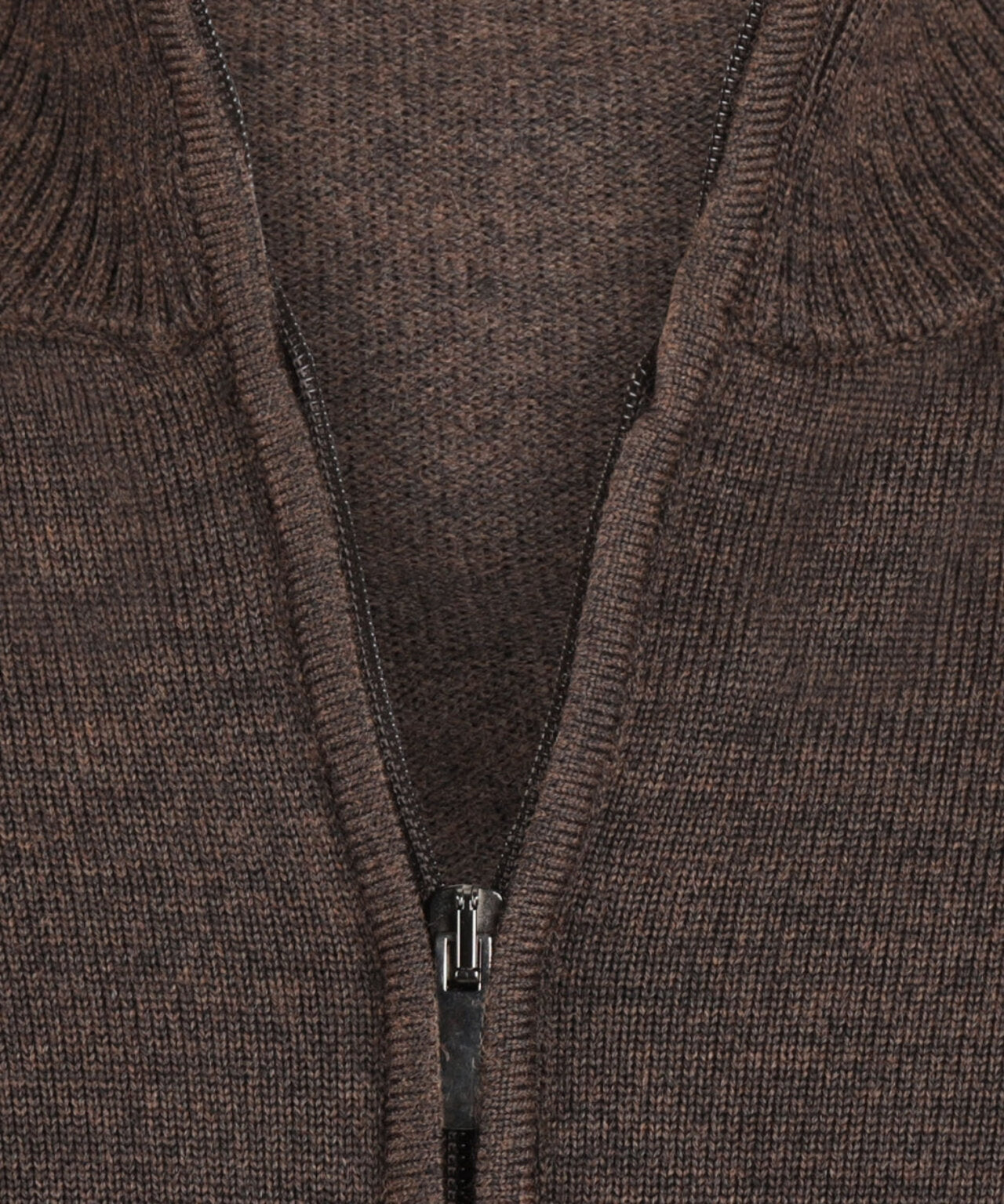 Merino-Reißverschlussweste | Braun