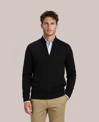 Merino Ritsvest | Navy Blauw