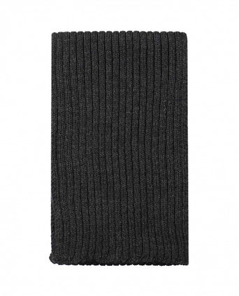 Ribbed merino sjaal | Antraciet Grijs