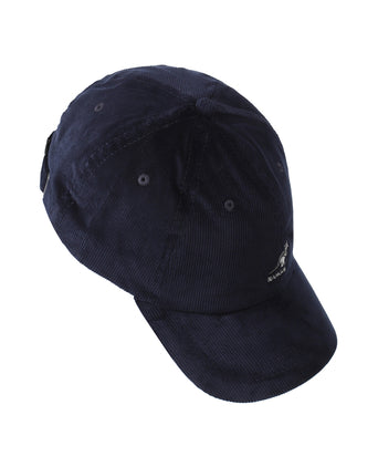 Corduroy Baseball Cap | Navy Blauw